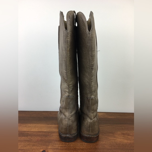 Frye Paige Tall Riding Boots Womens 8.5B Distressed Leather Gray Knee High 77534 - Picture 9 of 12